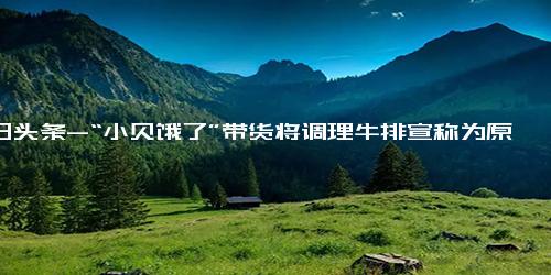 今日头条-“小贝饿了”带货将调理牛排宣称为原切 被罚46万语音加载···语音播报